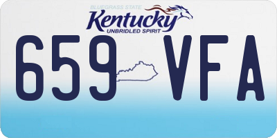 KY license plate 659VFA