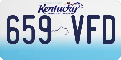 KY license plate 659VFD