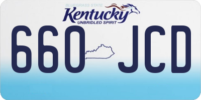 KY license plate 660JCD