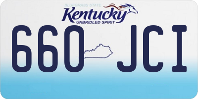 KY license plate 660JCI