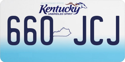 KY license plate 660JCJ