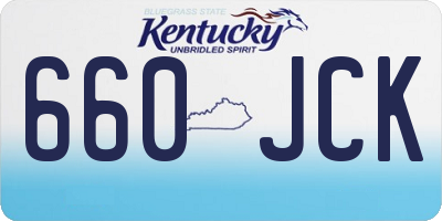 KY license plate 660JCK