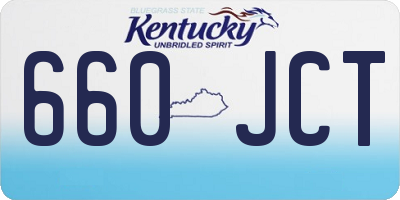 KY license plate 660JCT