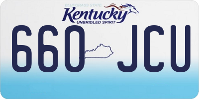KY license plate 660JCU