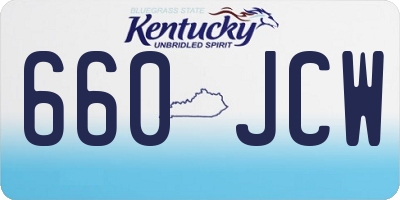 KY license plate 660JCW