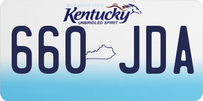 KY license plate 660JDA