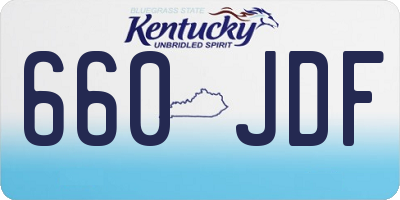 KY license plate 660JDF