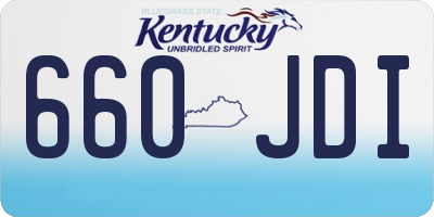 KY license plate 660JDI