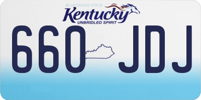 KY license plate 660JDJ