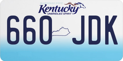KY license plate 660JDK