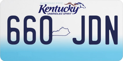 KY license plate 660JDN