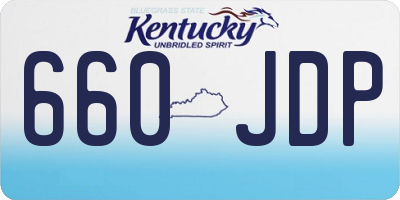 KY license plate 660JDP