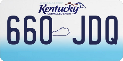 KY license plate 660JDQ