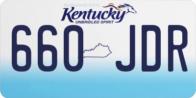 KY license plate 660JDR