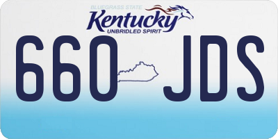 KY license plate 660JDS