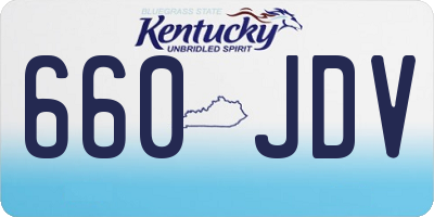 KY license plate 660JDV