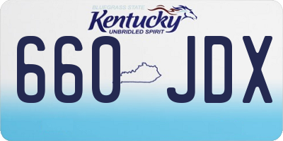KY license plate 660JDX