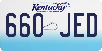 KY license plate 660JED