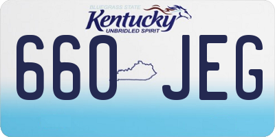 KY license plate 660JEG