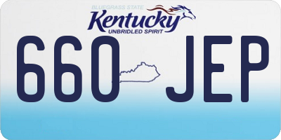 KY license plate 660JEP