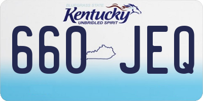 KY license plate 660JEQ