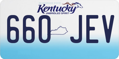 KY license plate 660JEV