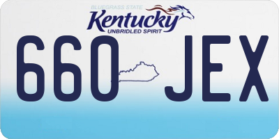 KY license plate 660JEX