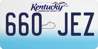 KY license plate 660JEZ