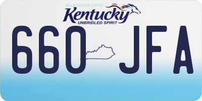 KY license plate 660JFA