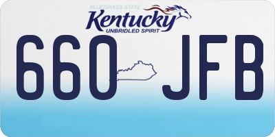 KY license plate 660JFB