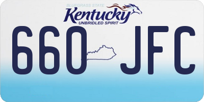 KY license plate 660JFC