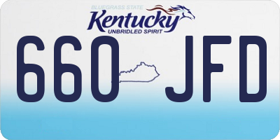 KY license plate 660JFD