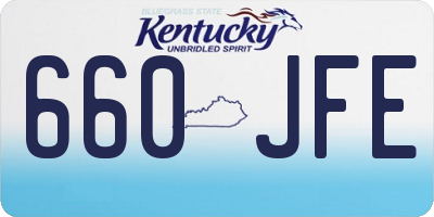 KY license plate 660JFE