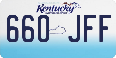 KY license plate 660JFF