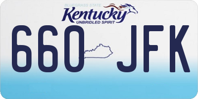 KY license plate 660JFK
