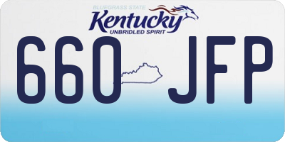 KY license plate 660JFP