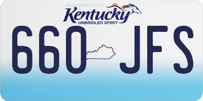 KY license plate 660JFS