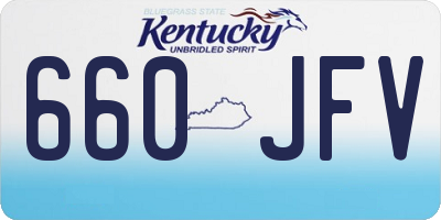 KY license plate 660JFV