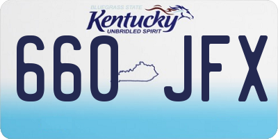 KY license plate 660JFX