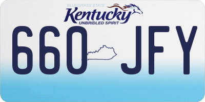 KY license plate 660JFY