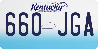 KY license plate 660JGA