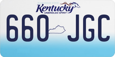 KY license plate 660JGC