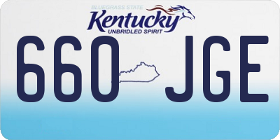 KY license plate 660JGE