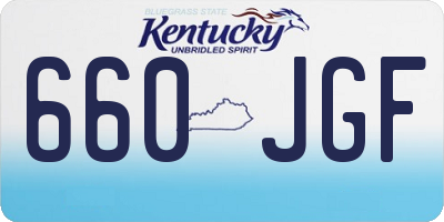 KY license plate 660JGF