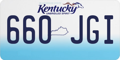 KY license plate 660JGI