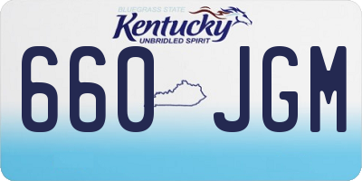 KY license plate 660JGM
