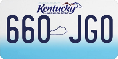 KY license plate 660JGO