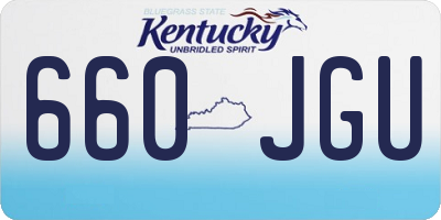 KY license plate 660JGU