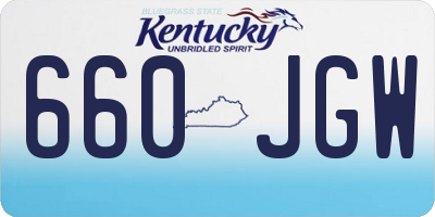 KY license plate 660JGW
