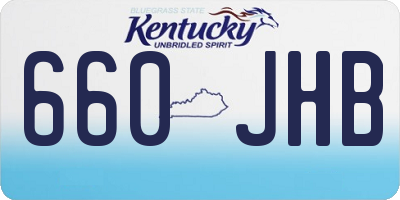 KY license plate 660JHB